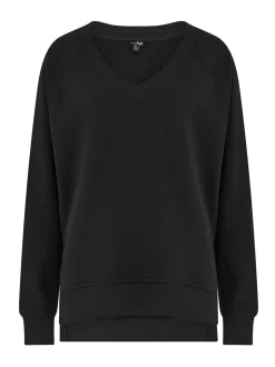 Zwart - Pour Moi The Softest Off Duty Relaxed V-Neck Sweatshirt