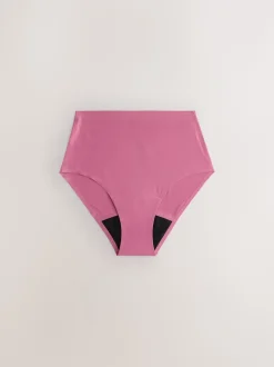 Zwart / Praline Huidskleur / Roze Bloemen - Set van 4 No VPL menstruatieslips voor medium vloeien