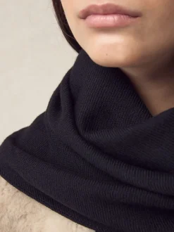 Zwart - Premium Made in Italy Twill Midweight Shawl Scarf