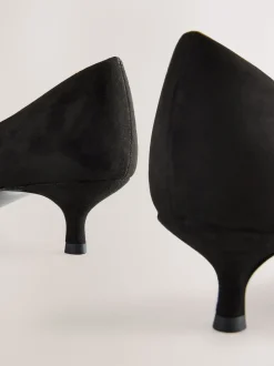 Zwart - Puntige lage naaldhakken schoenen