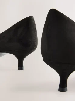 Zwart - Puntige lage naaldhakken schoenen