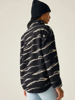 Zwart - Regatta Frankie Borg fleece met halve rits