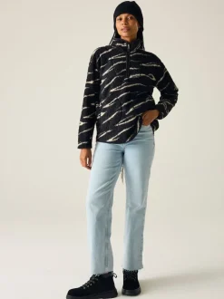 Zwart - Regatta Frankie Borg fleece met halve rits