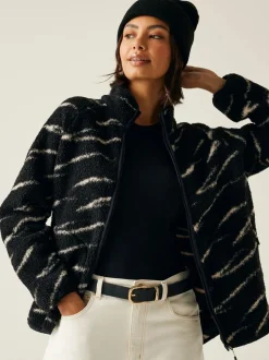 Zwart - Regatta Frankie Borg Full Zip Fleece