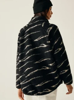 Zwart - Regatta Frankie Borg Full Zip Fleece