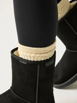 Zwart - Regatta Risley Behaaglijke halflange waterdichte Boots met voering van imitatiebont