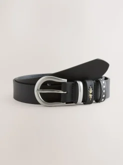 Zwart - Regular Western Leather Belt