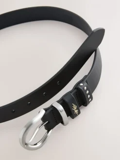 Zwart - Regular Western Leather Belt