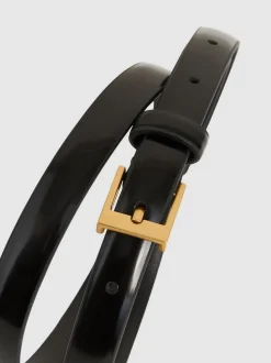 Zwart - Reiss - Holly - Smalle leren riem