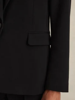 Zwart - Reiss Gabi maatsnit-kostuumblazer met enkele knoopsluiting
