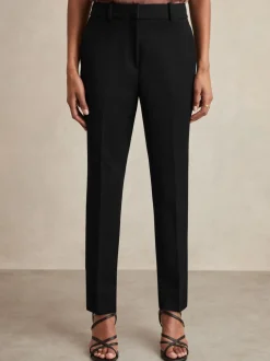 Zwart - Reiss Gabi slim-fit kostuumbroek