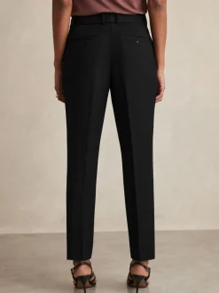 Zwart - Reiss Gabi slim-fit kostuumbroek