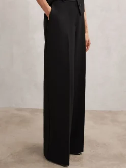 Zwart - Reiss Gabi Wide-Leg Suit Trousers