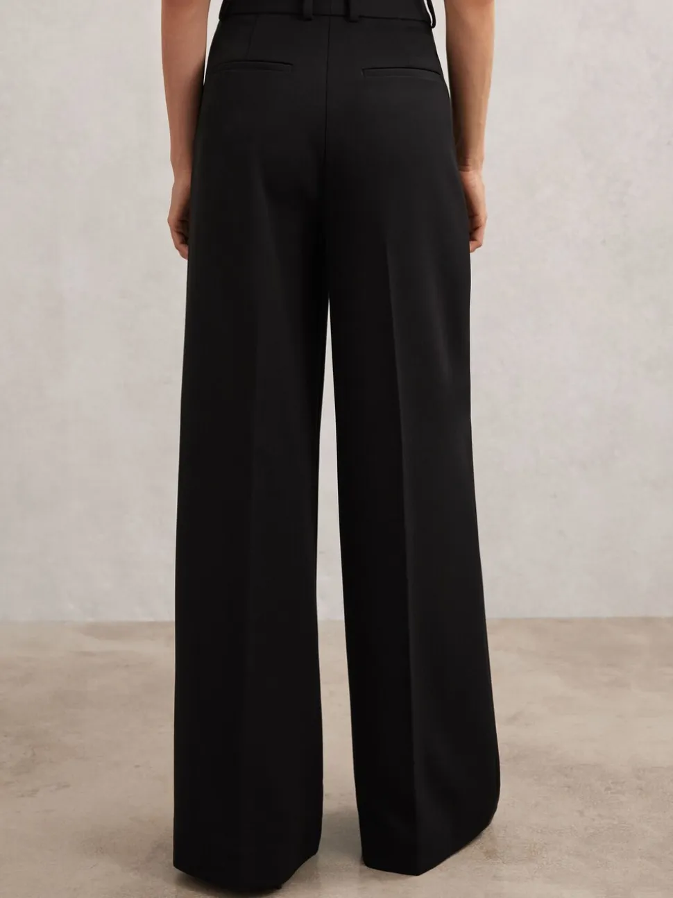 Zwart - Reiss Gabi Wide-Leg Suit Trousers