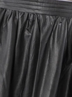 Zwart - Religion Sophie Full Maxi Skirt In Faux Leather With Pockets