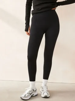 Zwart - Ribbed High Waist Leggings 2 Pack