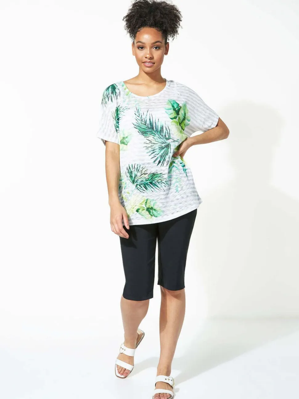 Zwart - Roman - Knielange stretchshort