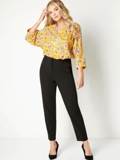 Zwart - Roman Originals - Broek met rechte, toelopende pijpen