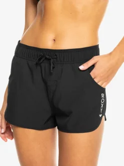 Zwart - Roxy Wave boardshort met logo van 2 inch