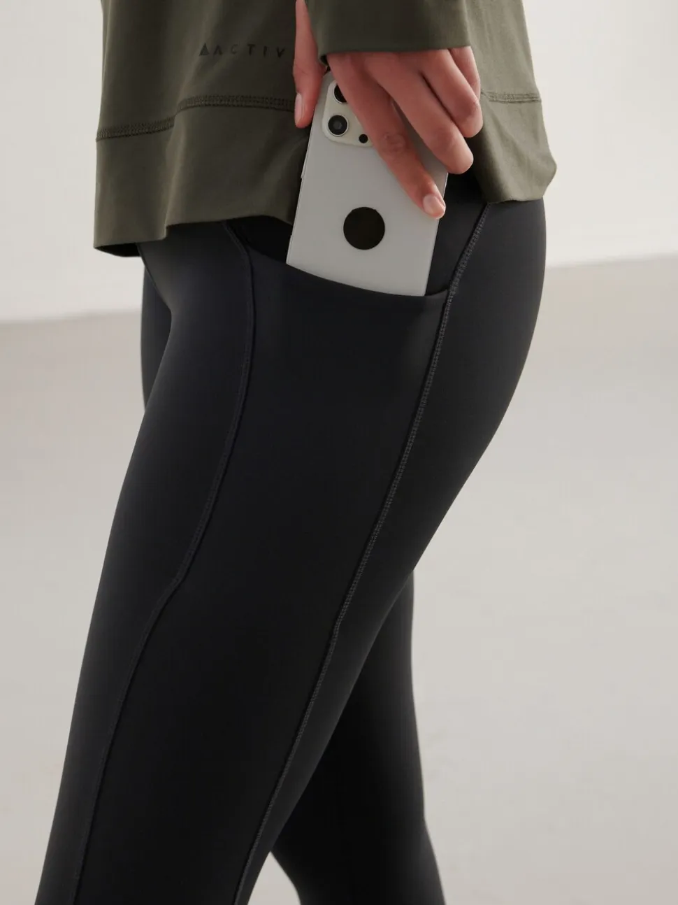 Zwart - Running Leggings with Pocket