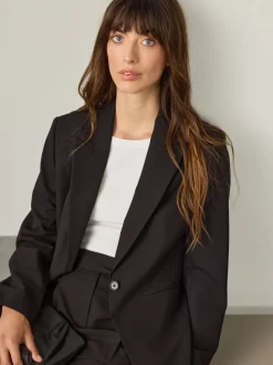 Zwart - Sculpting Single Breasted Tailored Blazer