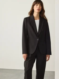 Zwart - Sculpting Single Breasted Tailored Blazer