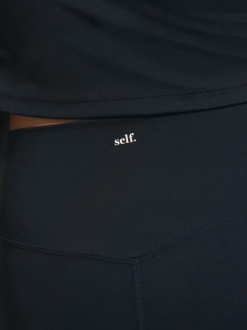 Zwart - self. Legging met hoge taille