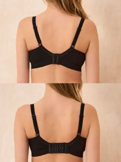 Zwart - Seraphine Bamboo Soft Seamless Maternity & Nursing Bra 2 Pack
