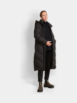 Zwart - Seraphine 3-In-1 Lange Chevron Puffer zwangerschapsjas