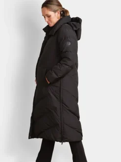 Zwart - Seraphine 3-In-1 Lange Chevron Puffer zwangerschapsjas