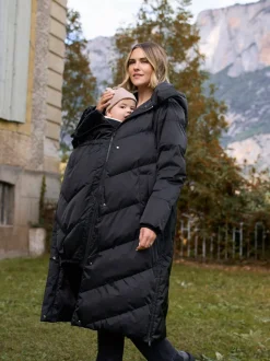 Zwart - Seraphine Lange 3-In-1 Zwangerschaps- en Draagjas Puffa Coat