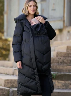 Zwart - Seraphine Lange 3-In-1 Zwangerschaps- en Draagjas Puffa Coat