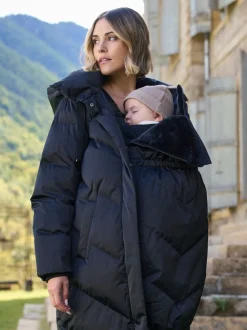 Zwart - Seraphine Lange 3-In-1 Zwangerschaps- en Draagjas Puffa Coat