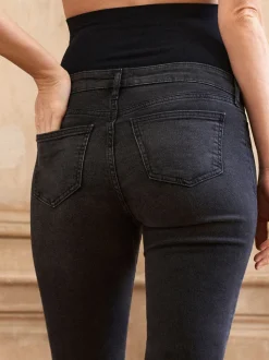 Zwart - Seraphine Premium Organic Overbump Maternity Slim-Fit Jeans