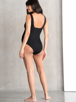 Zwart - Seraphine Textured Maternity Swimsuit