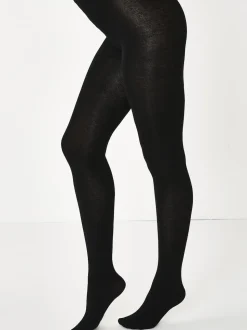 Zwart - Set van 2 gebreide panty's met warme handgreep