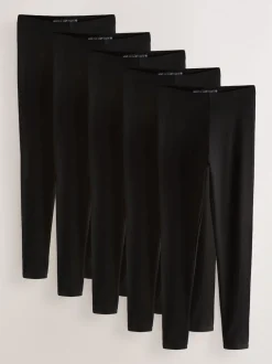 Zwart - Set van 5 lange leggings