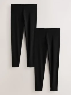 Zwart - Set van 2 lange leggings