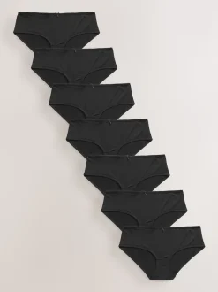 Zwart - Set van 7 slipjes van microvezels