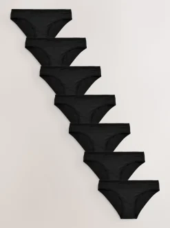 Zwart - Set van 7 slipjes van microvezels