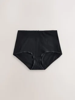 Zwart - Set van 5 slips met hoog katoengehalte