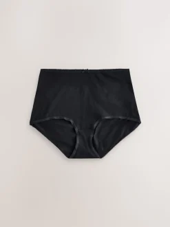 Zwart - Set van 5 slips met hoog katoengehalte