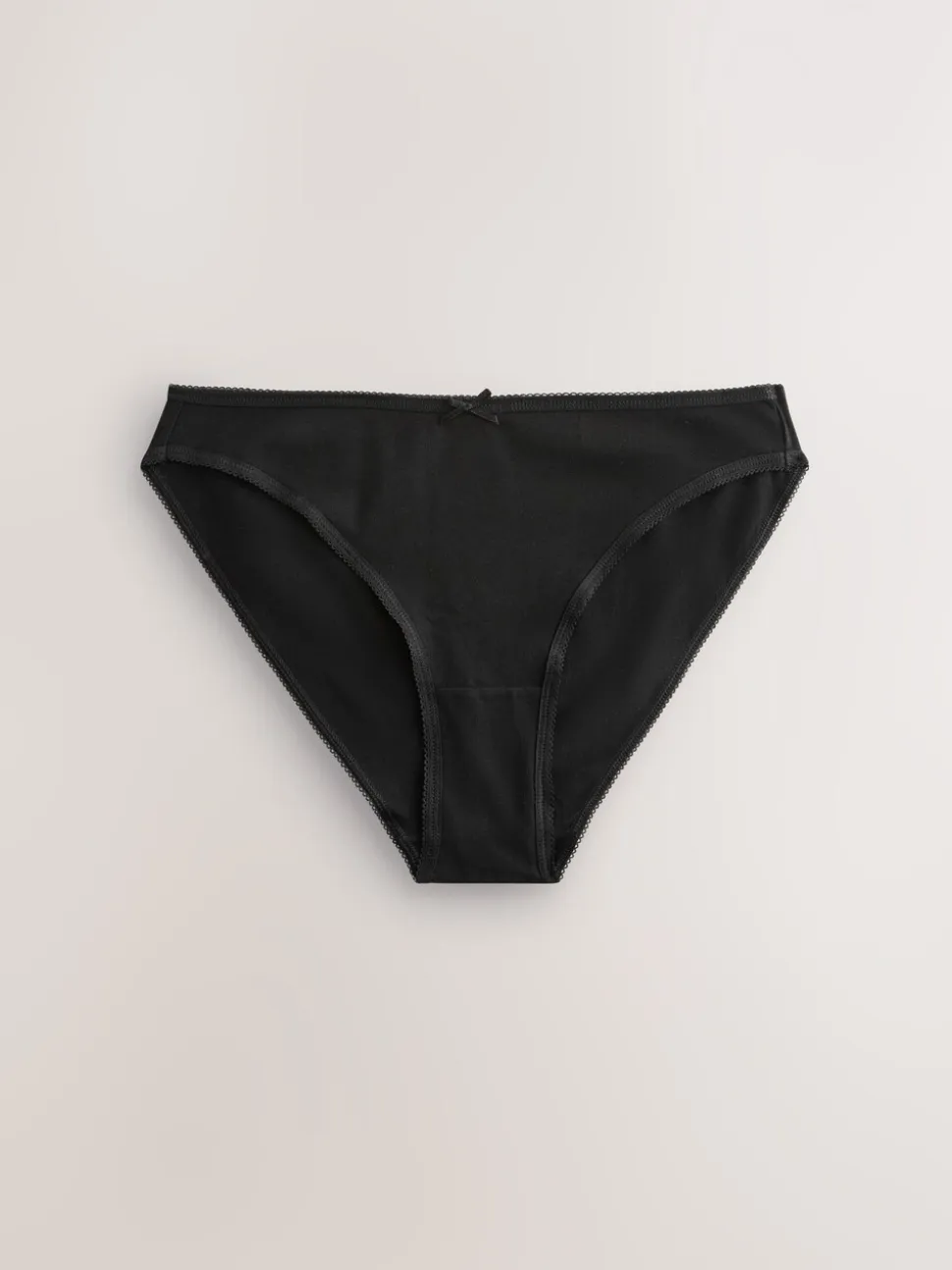 Zwart - Set van 5 slips met hoog katoengehalte