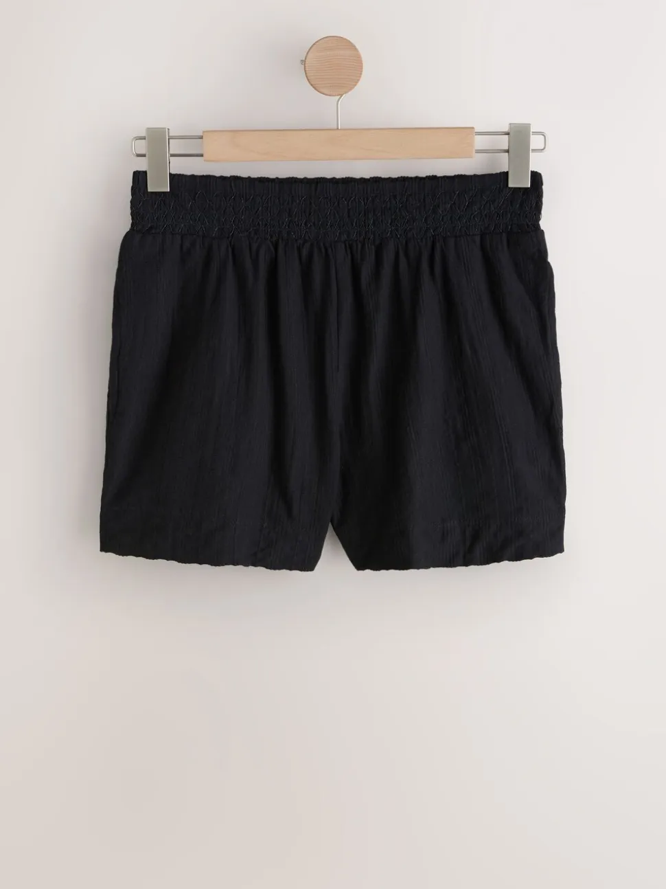 Zwart - Shirred Jersey Shorts
