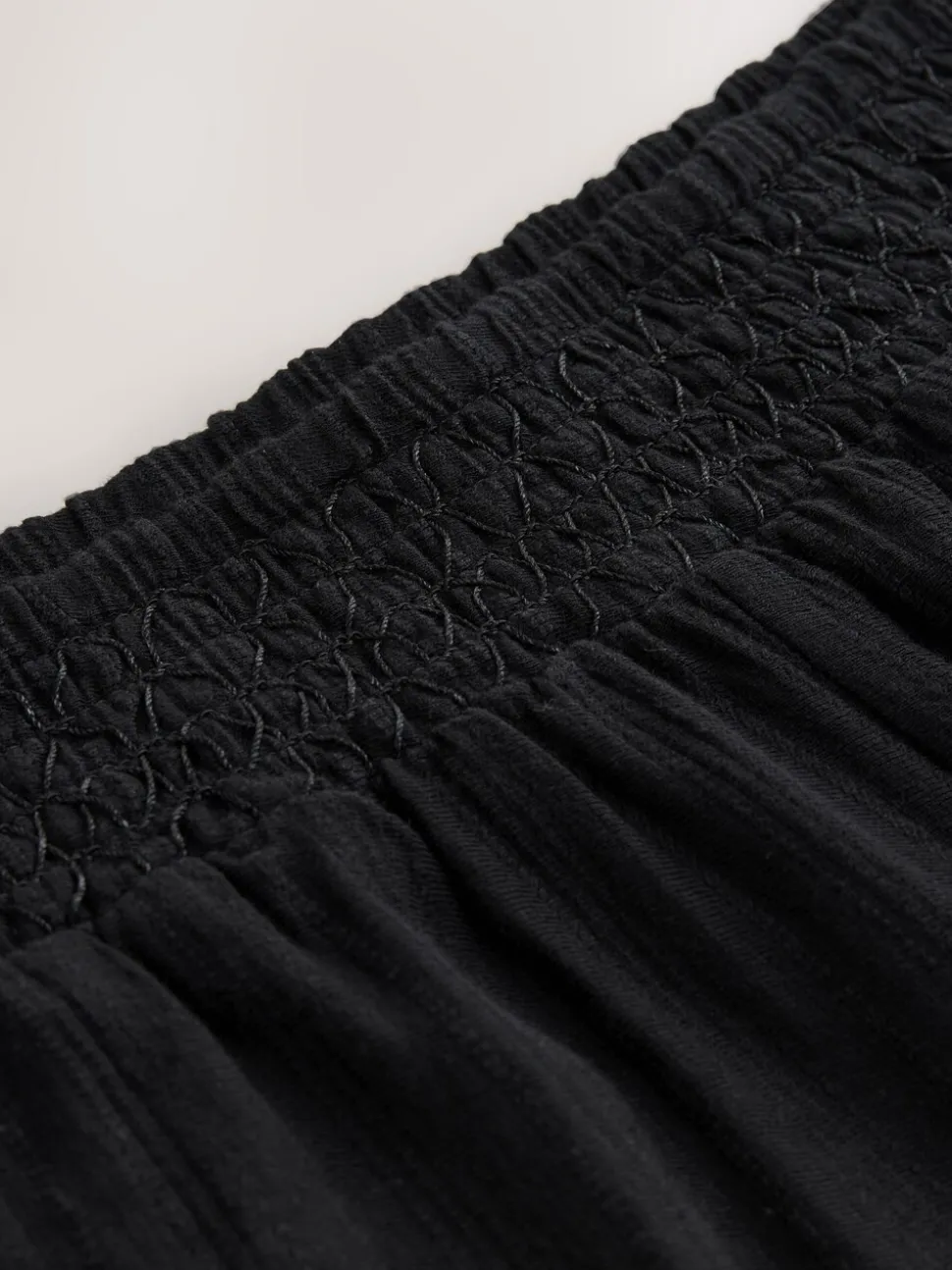 Zwart - Shirred Jersey Shorts