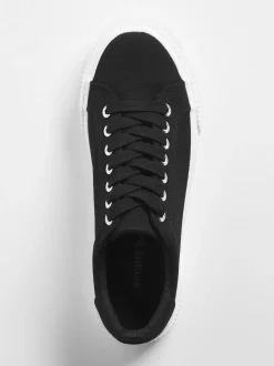 Zwart - Simply Be Canvas Chunky Ribbed Sole Trainers