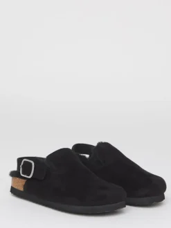 Zwart - Simply Be Fluffy Mules With Back Strap