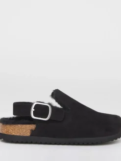 Zwart - Simply Be Fluffy Mules With Back Strap