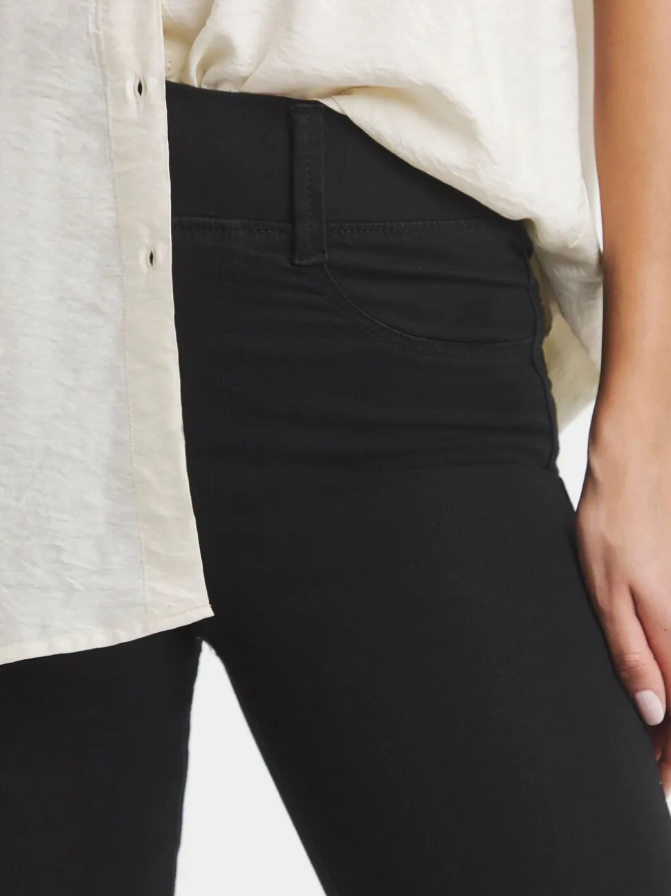 Zwart - Simply Be skinny jegging met elastische taille