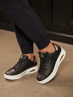 Zwart - Skechers Uno Court sneakers voor dames